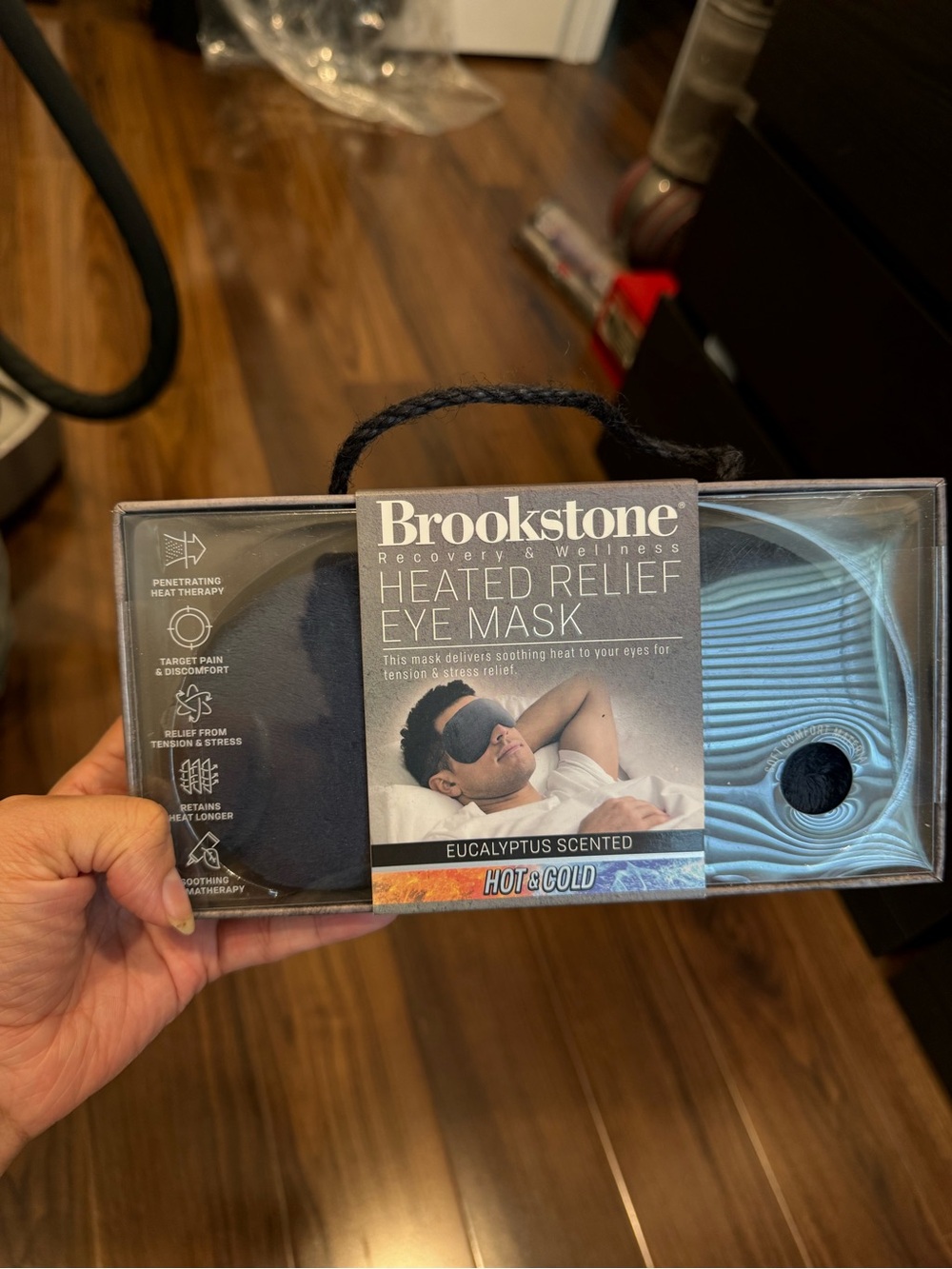 Brookstone On-Ear Headphones in Black and Blue